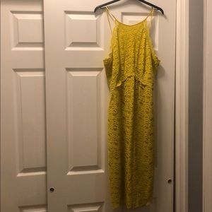 Yellow lace dress